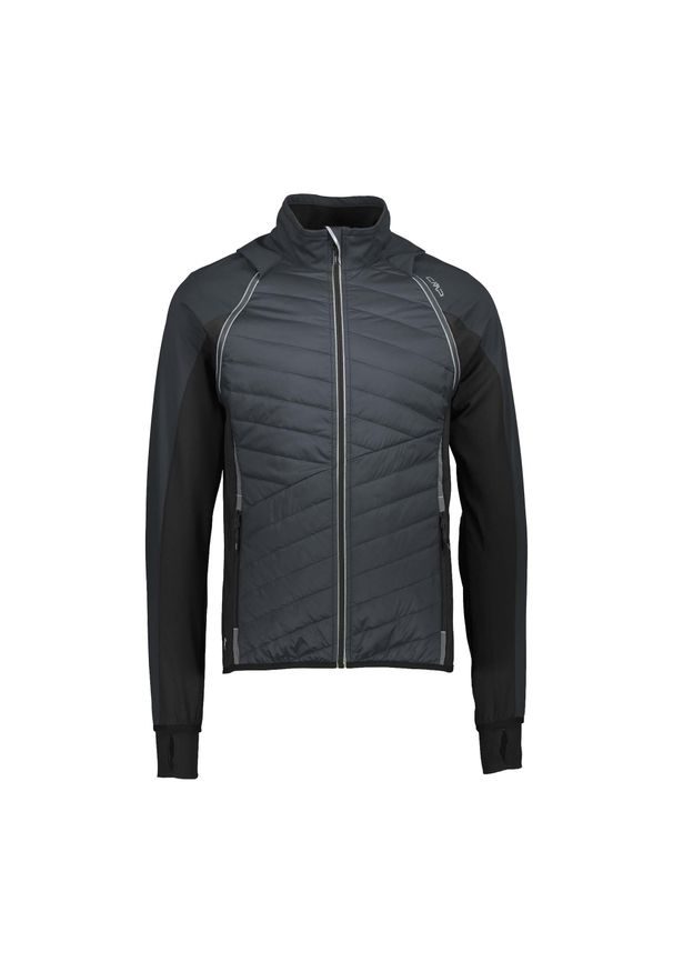 Kurtka hybrydowa męska CMP. Kolor: czarny, szary, wielokolorowy. Materiał: softshell. Sport: turystyka piesza