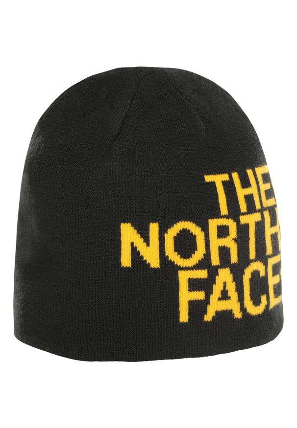 Dwustronna czapka The North Face beanie z banerem TNF T0AKNDHY0. Kolor: żółty