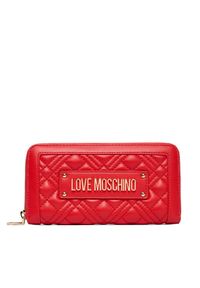 Love Moschino - Duży Portfel Damski LOVE MOSCHINO. Kolor: czerwony