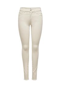only - ONLY Jeansy 15218655 Écru Skinny Fit #10