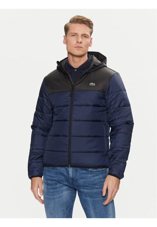 Lacoste Kurtka przejściowa BH6763 Granatowy Regular Fit. Kolor: niebieski. Materiał: syntetyk