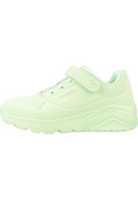 skechers - Buty do chodzenia dla dzieci Skechers Uno Lite. Kolor: zielony. Materiał: syntetyk, tkanina. Sport: turystyka piesza