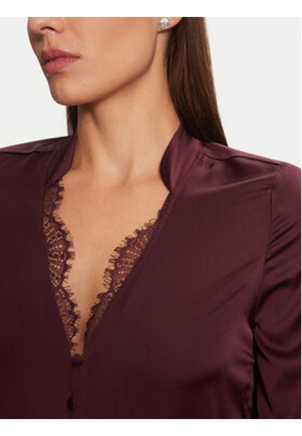 Marciano Guess Bluzka Patrice 4BGH23 9855Z Bordowy Regular Fit. Kolor: czerwony. Materiał: syntetyk