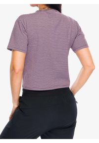 Koszulka bawełniana damska Black Diamond BD Stripe SS Tee. Kolor: fioletowy. Materiał: bawełna