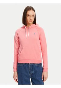 Polo Ralph Lauren Bluza 211935583002 Różowy Regular Fit. Typ kołnierza: polo. Kolor: różowy. Materiał: bawełna