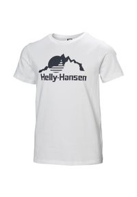 Koszulka dla dzieci Helly Hansen Graphic. Typ kołnierza: kaptur. Kolor: biały #1