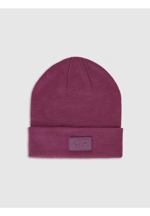 4f - 4F Czapka beanie dziecięca - fioletowa Uniwersalny. Kolor: fioletowy. Materiał: syntetyk, materiał. Sezon: zima. Styl: casual