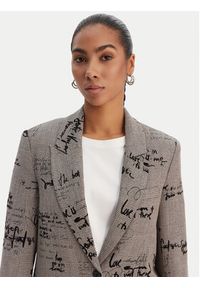 Desigual Marynarka 26SWEW03 Brązowy Regular Fit. Kolor: brązowy. Materiał: wiskoza, syntetyk #3