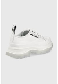 Karl Lagerfeld tenisówki LUNA kolor biały. Nosek buta: okrągły. Zapięcie: sznurówki. Kolor: biały. Materiał: guma. Obcas: na platformie