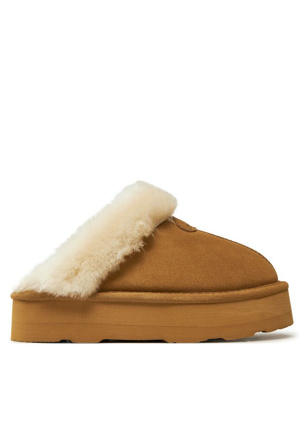 Kapcie Bearpaw. Kolor: beżowy. Styl: retro