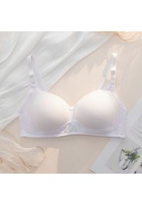 Intica - Biustonosz bezszwowy bez fiszbin codzienny elegancki Sibylle. Kolor: biały. Materiał: skóra, materiał