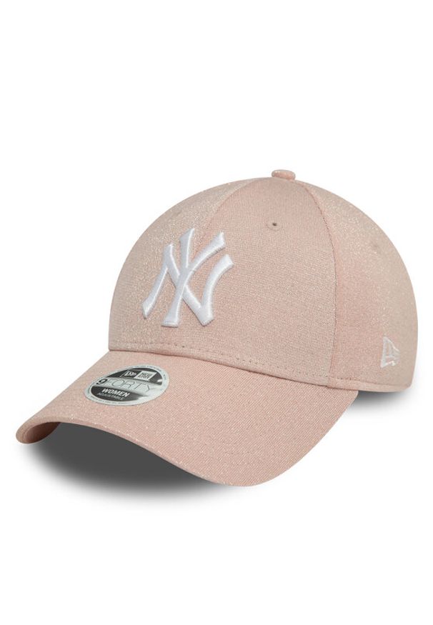 New Era Czapka z daszkiem Glitter New York Yankees 9FORTY 60580737 Różowy. Kolor: różowy. Materiał: materiał