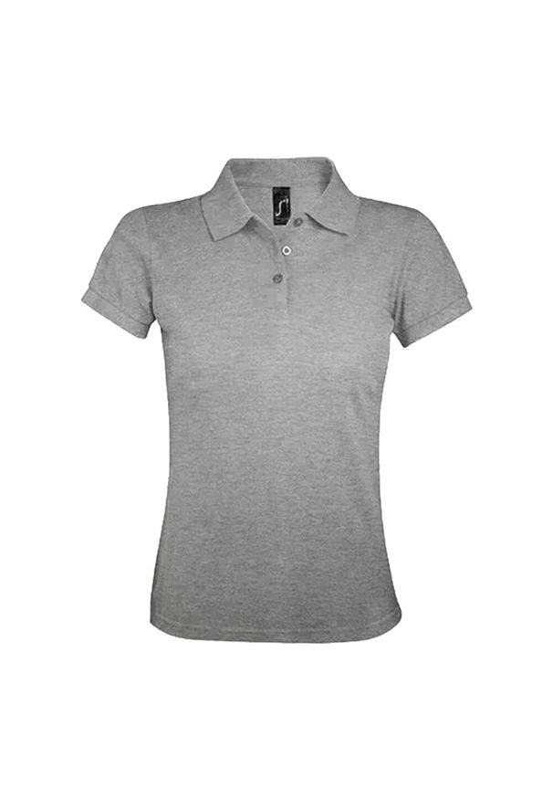 SOL'S - Damska Koszulka Polo Prime. Typ kołnierza: polo. Kolor: szary