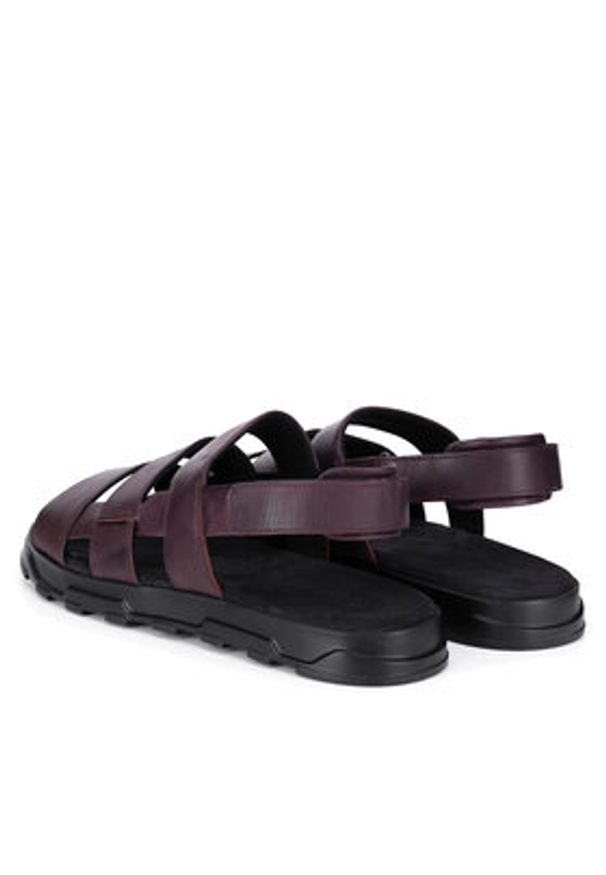 Badura Sandały MOTTU-288 MI08 Bordowy. Kolor: czerwony. Materiał: skóra