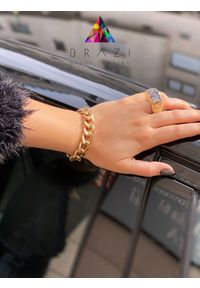 Brazi Druse Jewelry - Bransoletka Łańcuch złoto. Materiał: złote. Kolor: złoty. Wzór: aplikacja #4