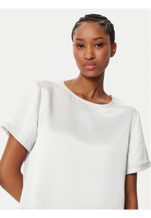 Weekend Max Mara T-Shirt Amburgo 2515941051 Écru Regular Fit. Materiał: syntetyk