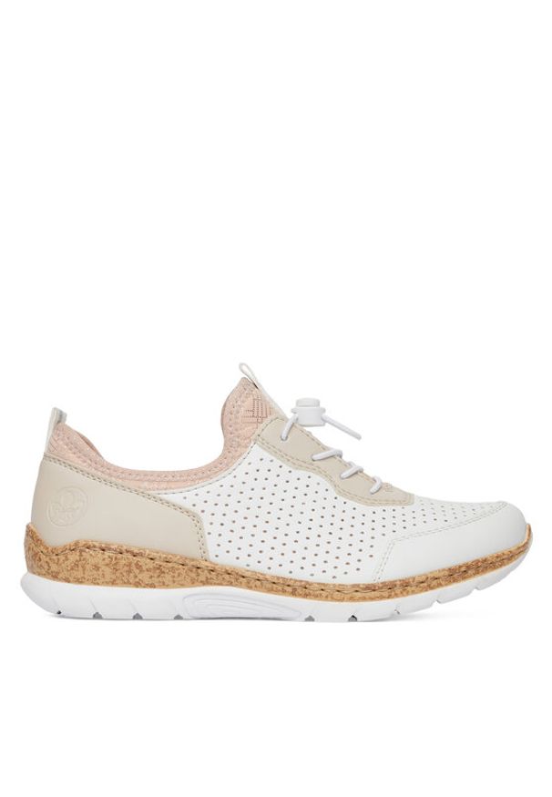 Rieker Sneakersy N4286-80 Biały. Kolor: biały. Materiał: materiał