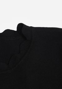 Born2be - Czarna Bluzka Dzianinowa z Krótkim Rękawem Bellalanie. Kolor: czarny. Materiał: dzianina. Długość rękawa: krótki rękaw. Długość: krótkie #4