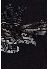 Aeronautica Militare t-shirt bawełniany kolor czarny. Okazja: na co dzień. Kolor: czarny. Materiał: bawełna. Wzór: aplikacja. Styl: casual #5