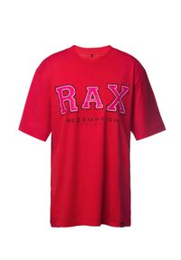 REDEMPTION ATHLETIX - Różowy t-shirt z bawełny organicznej. Kolor: różowy, wielokolorowy, fioletowy. Materiał: bawełna. Wzór: aplikacja, nadruk. Styl: sportowy #1