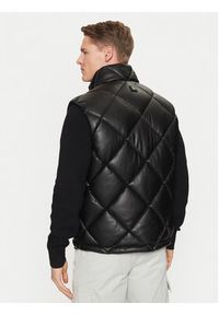 Hugo - HUGO Bezrękawnik Borintino2441 50527323 Czarny Slim Fit. Kolor: czarny. Materiał: skóra. Długość rękawa: bez rękawów #4