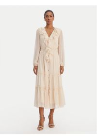 Morgan Sukienka codzienna 261-ROMANCE Różowy Regular Fit. Okazja: na co dzień. Kolor: różowy. Materiał: syntetyk. Typ sukienki: proste. Styl: casual #1