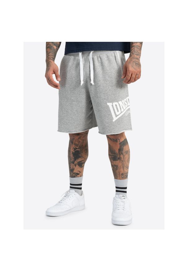 Krótka Lonsdale Polbathic. Kolor: szary. Materiał: bawełna. Długość: krótkie. Sport: fitness