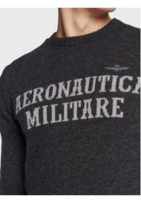 Aeronautica Militare Sweter 222MA1418L417 Szary Regular Fit. Kolor: szary. Materiał: wełna #3