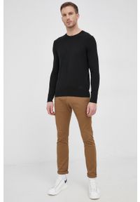 Sisley - Sweter z domieszką wełny. Okazja: na co dzień. Kolor: czarny. Materiał: wełna. Długość rękawa: długi rękaw. Długość: długie. Styl: casual #5