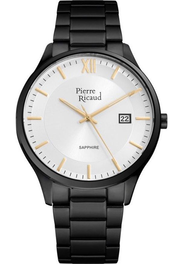 Zegarek Pierre Ricaud Zegarek męski Pierre Ricaud P97262.B1G3Q czarny. Kolor: czarny
