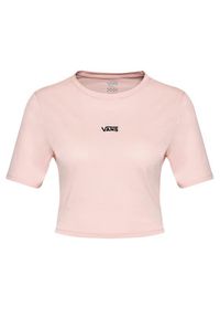 Vans T-Shirt Flying Crop V Cre VN0A54QU Różowy Cropped Fit. Kolor: różowy. Materiał: bawełna
