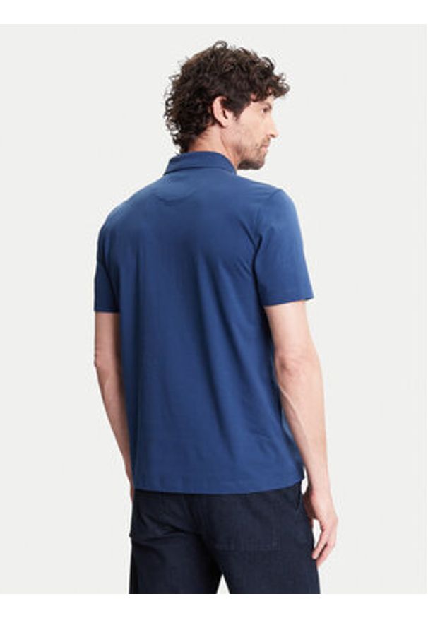 Pierre Cardin Polo C5 21514.2122 Granatowy Regular Fit. Typ kołnierza: polo. Kolor: niebieski. Materiał: bawełna
