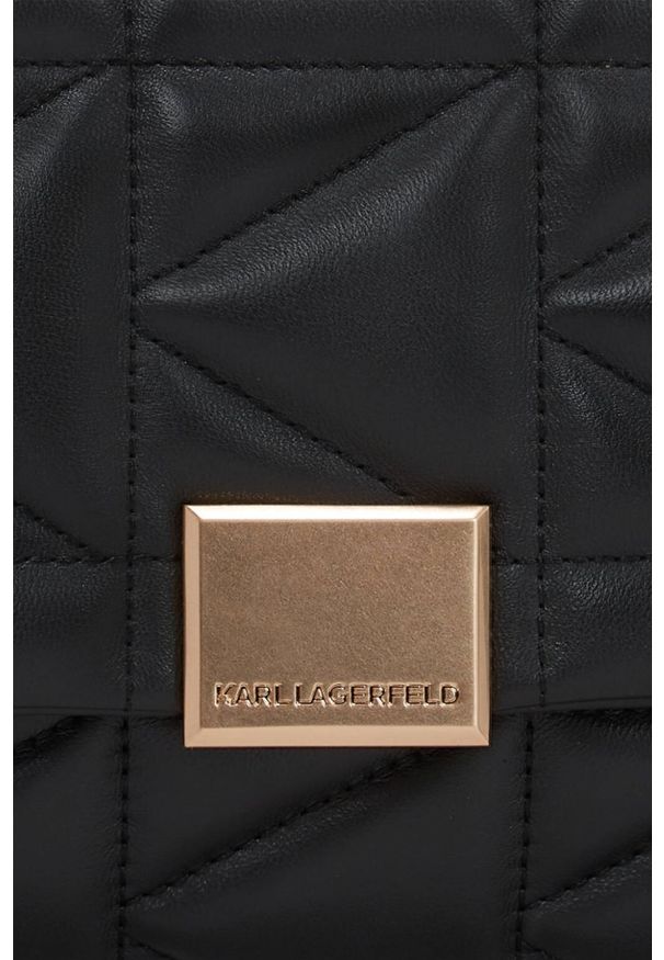 Karl Lagerfeld - KARL LAGERFELD Czarna damska torebka Handle Cb. Kolor: czarny. Styl: elegancki, casual