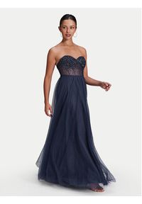 Hey Kyla - Swing Sukienka wieczorowa 5AH023HK Granatowy Slim Fit. Kolor: niebieski. Materiał: syntetyk. Styl: wizytowy