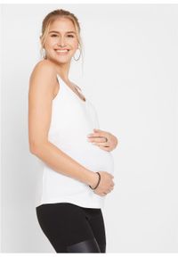 Top ciążowy i do karmienia piersią (2 szt.), bawełna organiczna bonprix czarny +biały. Kolekcja: moda ciążowa. Kolor: czarny. Materiał: bawełna #2