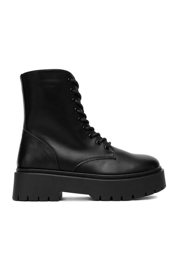 DeeZee Trzewiki 13123-1-BLACK PU Czarny. Kolor: czarny. Materiał: syntetyk, materiał