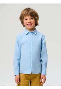 Sinsay - Klasyczna koszula z bawełny - niebieski. Kolor: niebieski. Materiał: bawełna. Styl: klasyczny