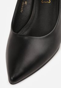 Renee - Czarne Czółenka na Szpilce w Klasycznym Stylu ze Skórzaną Wkładką Meloriel. Okazja: na spotkanie biznesowe, do pracy. Kolor: czarny. Materiał: skóra. Obcas: na szpilce. Styl: klasyczny #4