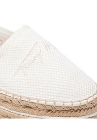 TOMMY HILFIGER - Tommy Hilfiger Espadryle Th Textured Flatform Espadrille FW0FW06433 Biały. Kolor: biały. Materiał: materiał #4