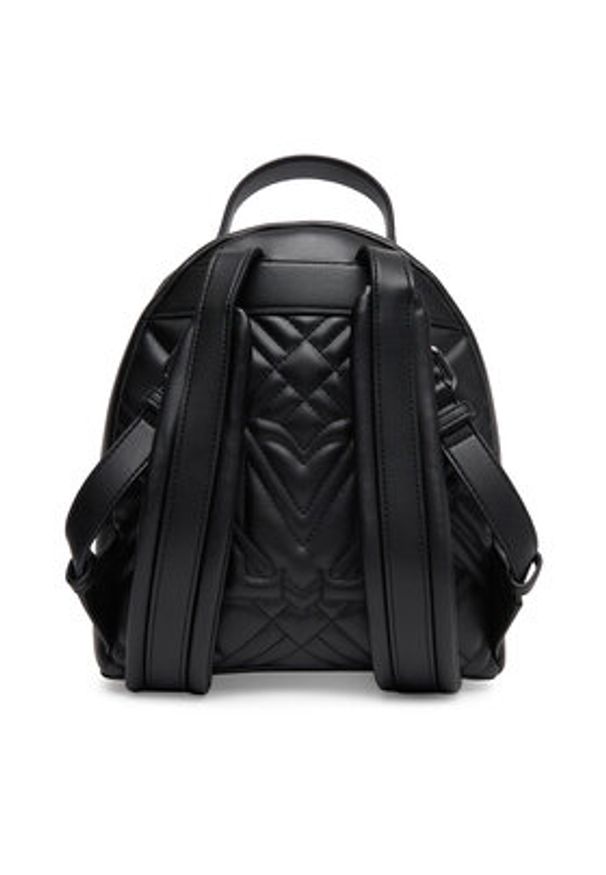 Love Moschino - LOVE MOSCHINO Plecak JC4148PP0MLA000B Czarny. Kolor: czarny. Materiał: skóra
