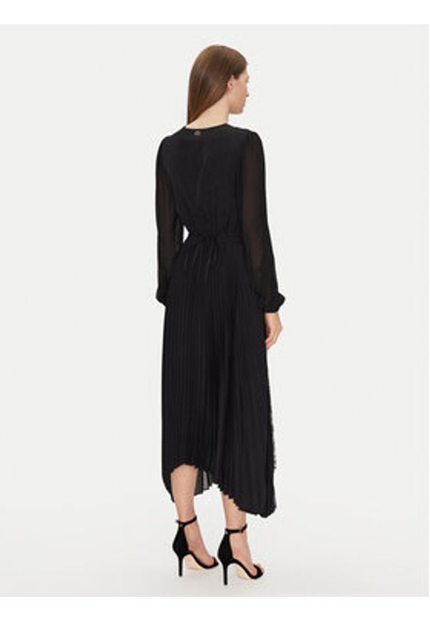 TwinSet - TWINSET Sukienka codzienna 251TP2780 Czarny Loose Fit. Okazja: na co dzień. Kolor: czarny. Materiał: syntetyk. Typ sukienki: proste. Styl: casual