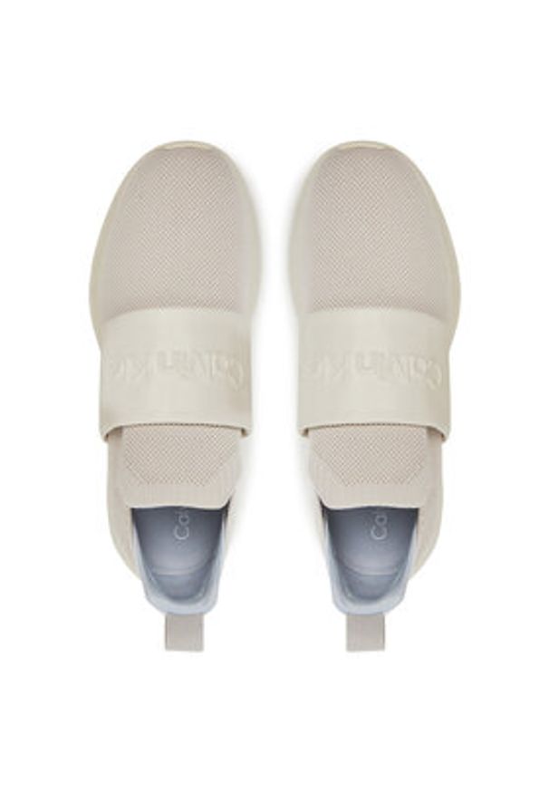 Calvin Klein Sneakersy Runner Slip On - He Nappa HW0HW02415 Écru. Zapięcie: bez zapięcia. Materiał: materiał