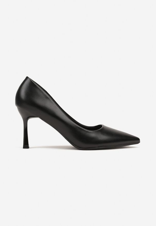 Born2be - Czarne Eleganckie Czółenka na Szpilce w Klasycznym Stylu Nevlisse. Okazja: na co dzień, do pracy. Kolor: czarny. Obcas: na szpilce. Styl: klasyczny, elegancki. Wysokość obcasa: średni