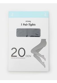 Sinsay - Rajstopy ze wzorem 20 DEN - czarny. Kolor: czarny #1