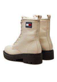 Tommy Jeans Botki Tjw Urban Boot Tumbled EN0EN02317 Beżowy. Kolor: beżowy. Materiał: skóra