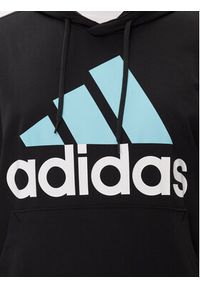 Adidas - adidas Bluza Essentials Logo Hoodie IJ8574 Czarny Regular Fit. Kolor: czarny. Materiał: bawełna #6