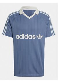 Adidas - adidas T-Shirt Pinstripe IU0199 Niebieski Regular Fit. Kolor: niebieski. Materiał: syntetyk #6