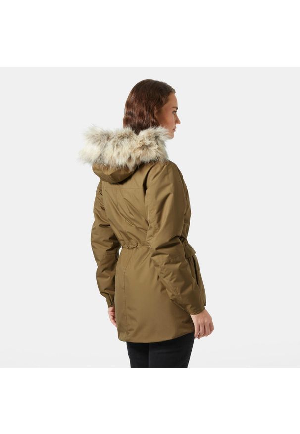 Parka damska z kapturem Helly Hansen Coastal. Typ kołnierza: kaptur. Kolor: beżowy, wielokolorowy, brązowy. Sezon: zima. Sport: narciarstwo