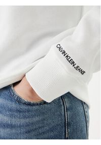 Calvin Klein Jeans Bluza Embroidered Logo J30J314536 Biały Regular Fit. Kolor: biały. Materiał: bawełna, syntetyk #4