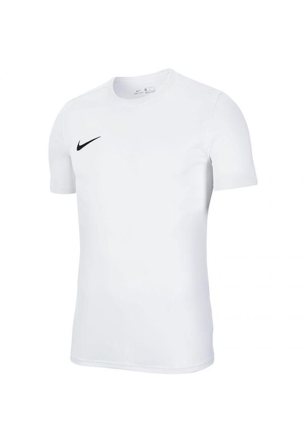 Nike - Koszulka Z Krótkim Rękawem Unisex Dla Dorosłych Dry Park VII. Kolor: biały. Długość rękawa: krótki rękaw. Długość: krótkie. Sport: turystyka piesza